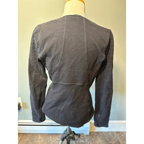 Athleta Jacket‎ Full Zip Black Detail Womens Size M EUC - Picture 4 of 7